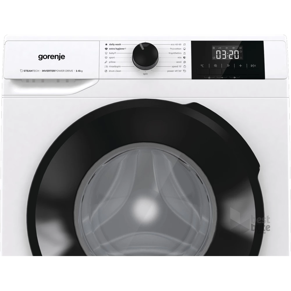 Gorenje W1NGPI61SBS fehér, elöltöltős, max.1000ford., 6 kg, mosógép