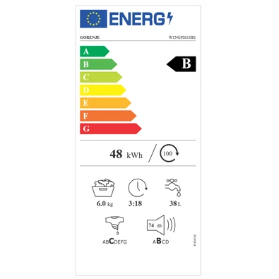 Gorenje W1NGPI61SBS elöltöltős mosógép