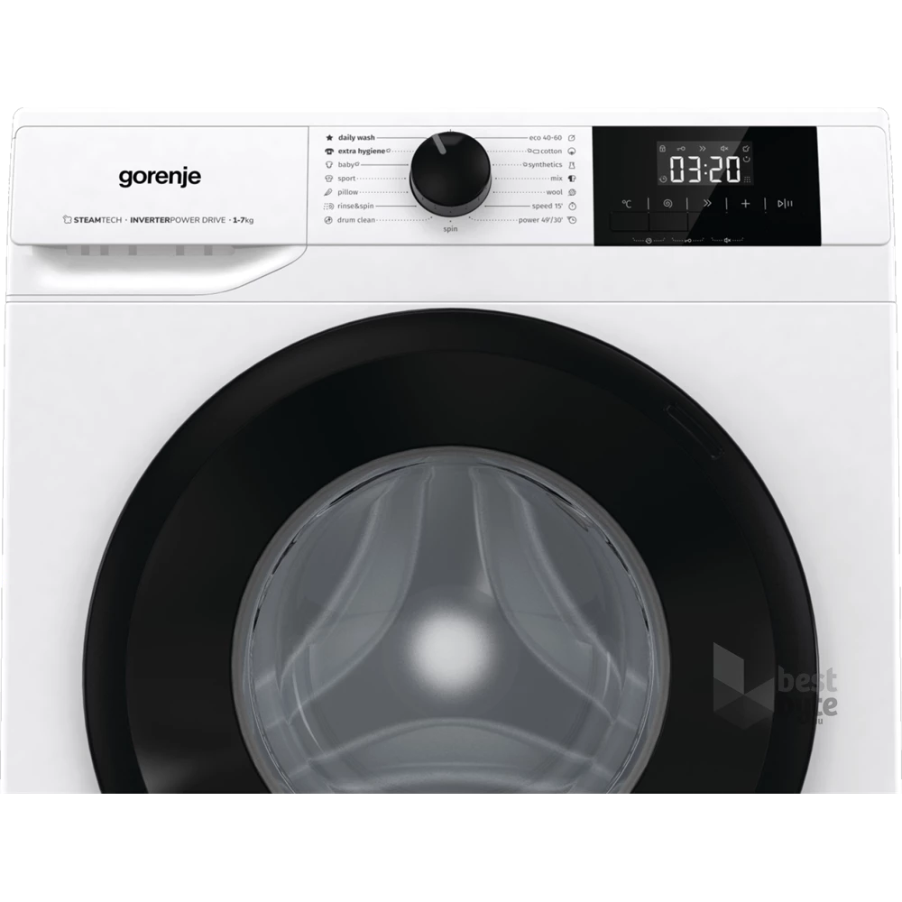 Gorenje W3NGPI72SBS fehér, elöltöltős, keskeny, max.1200ford., 7 kg, mosógép