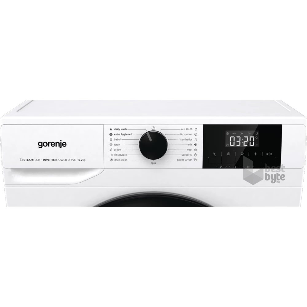 Gorenje W3NGPI72SBS fehér, elöltöltős, keskeny, max.1200ford., 7 kg, mosógép