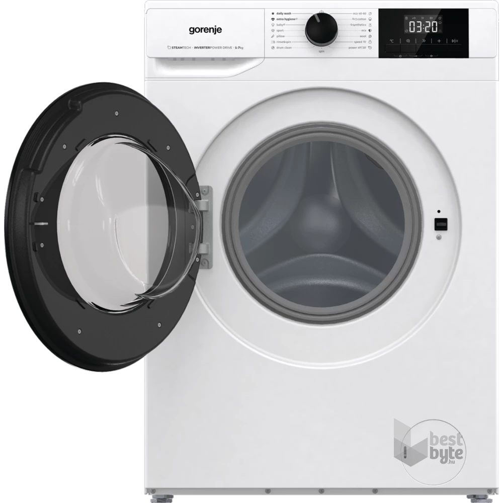 Gorenje W3NGPI72SBS fehér, elöltöltős, keskeny, max.1200ford., 7 kg, mosógép