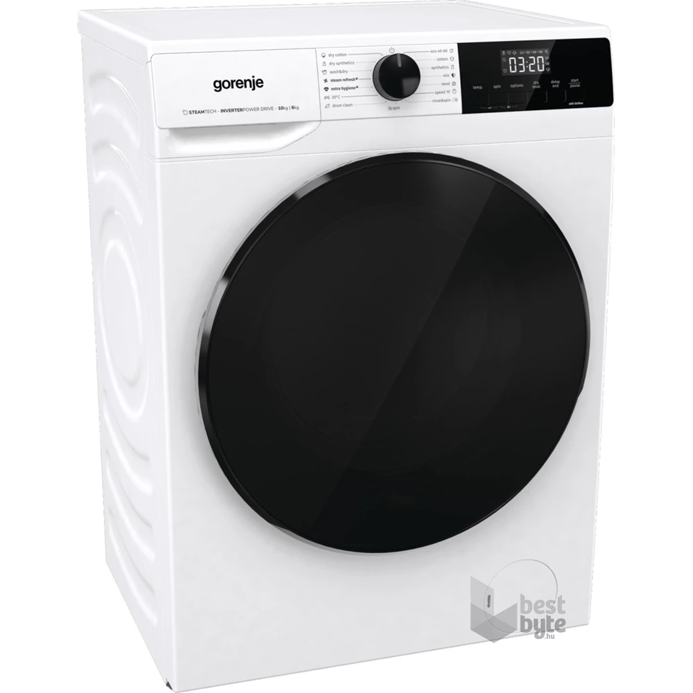 Gorenje WD2A164ADS fehér, elöltöltős, max.1400ford., 10 kg/6 kg, mosó-szárítógép