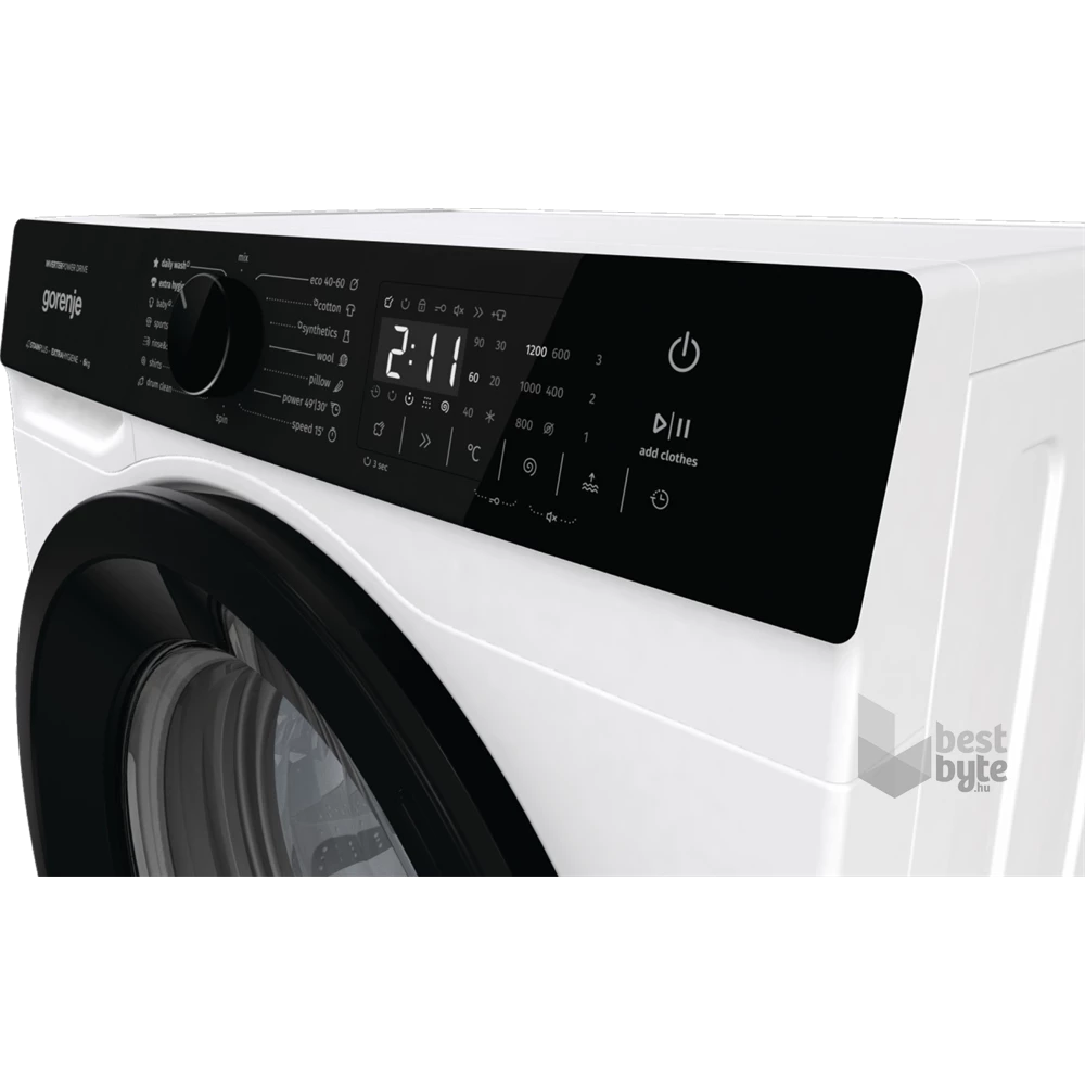 Gorenje WNHA62SASEU fehér, elöltöltős, keskeny, max.1200ford., 6 kg, mosógép