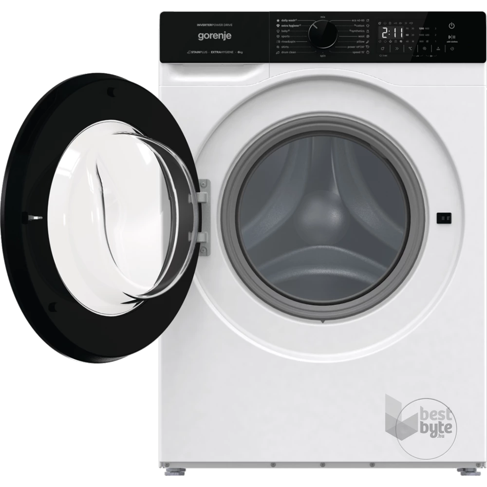 Gorenje WNHA62SASEU fehér, elöltöltős, keskeny, max.1200ford., 6 kg, mosógép