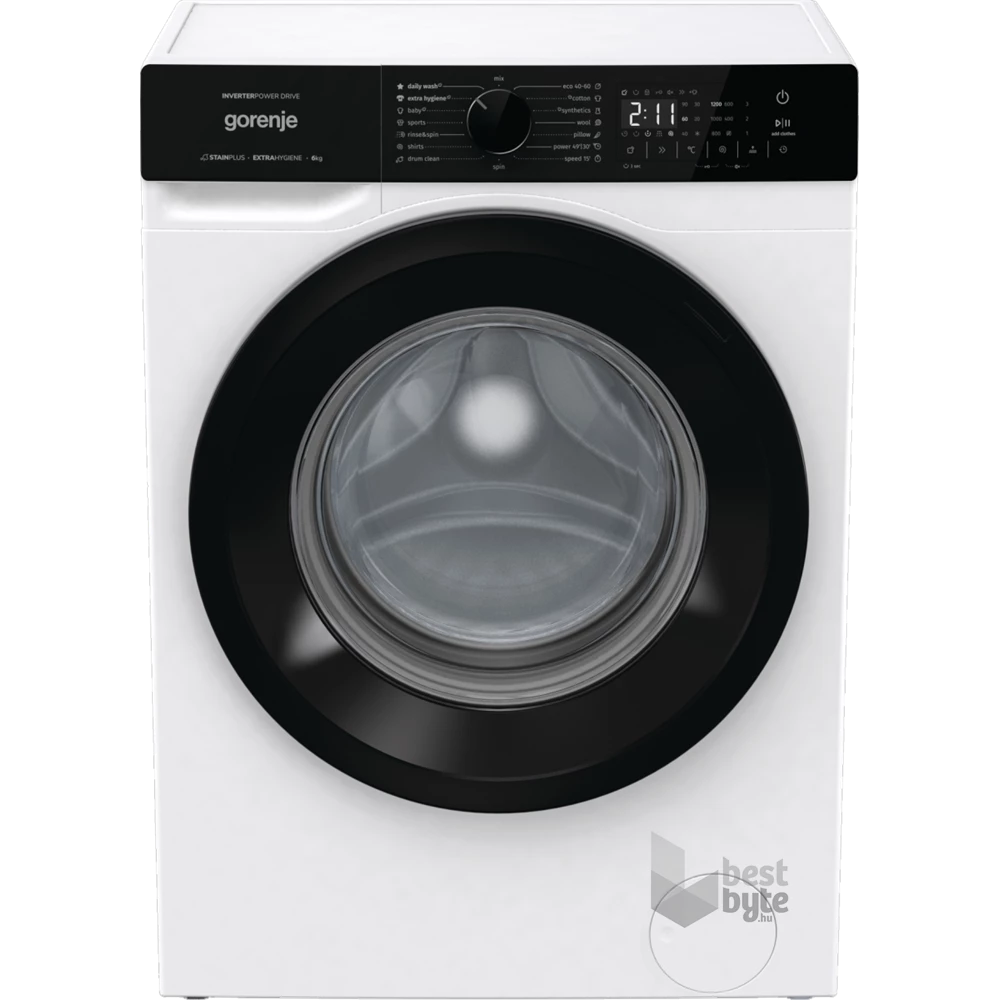 Gorenje WNHA62SASEU fehér, elöltöltős, keskeny, max.1200ford., 6 kg, mosógép