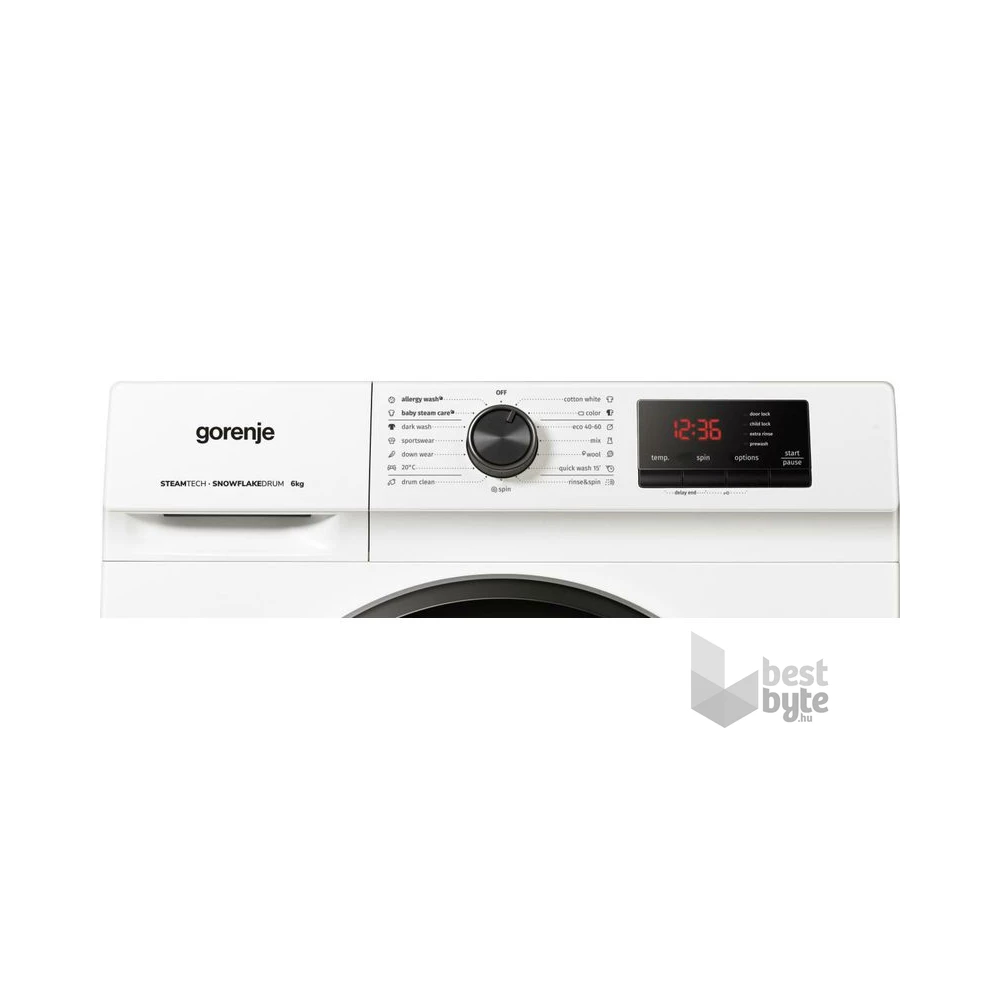 Gorenje WNHVB60SES fehér, elöltöltős, keskeny, max.1000ford., 6 kg, mosógép (Újszerű)