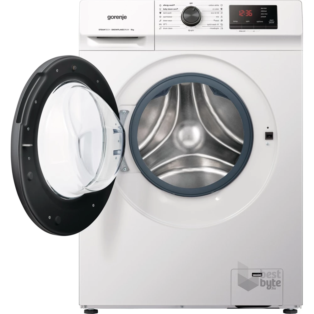 Gorenje WNHVB60SES fehér, elöltöltős, keskeny, max.1000ford., 6 kg, mosógép (Újszerű)