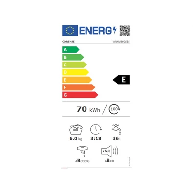 Gorenje WNHVB60SES keskeny 6 kg elöltöltős mosógép