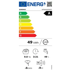 Gorenje WPNA94APWIFI 9 kg elöltöltős mosógép