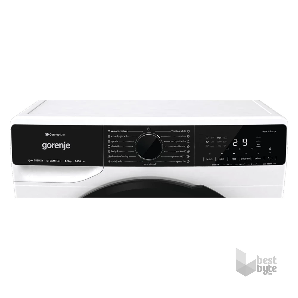 Gorenje WPNA94APWIFI fehér, elöltöltős, max.1400ford., 9 kg, mosógép