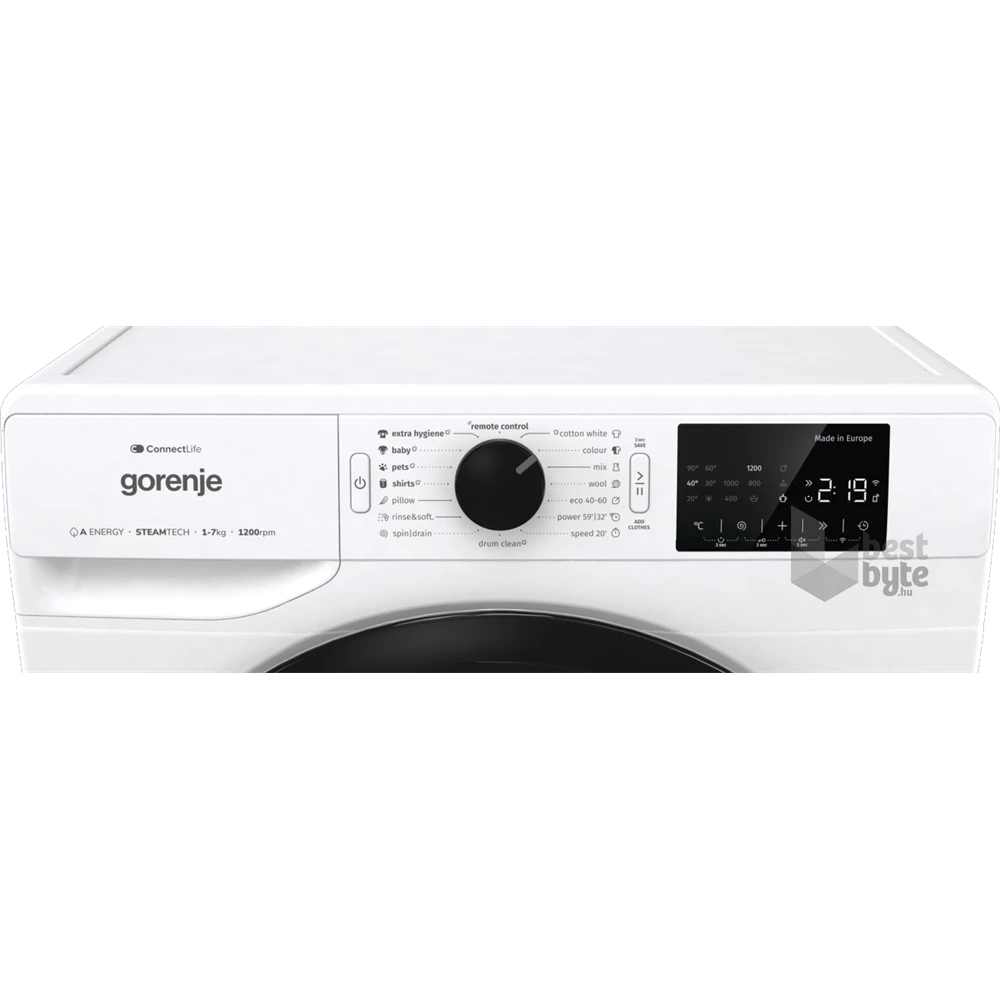 Gorenje WPNEI72A1SWIFI fehér, elöltöltős, max.1200ford., 7 kg, mosógép
