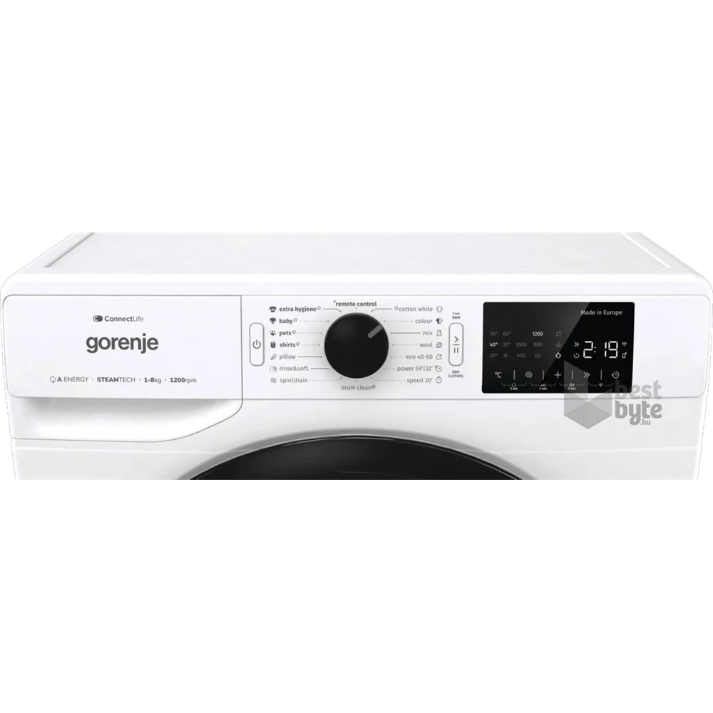 Gorenje WPNEI82A1SWIFI fehér, elöltöltős, max.1200ford., 8 kg, mosógép