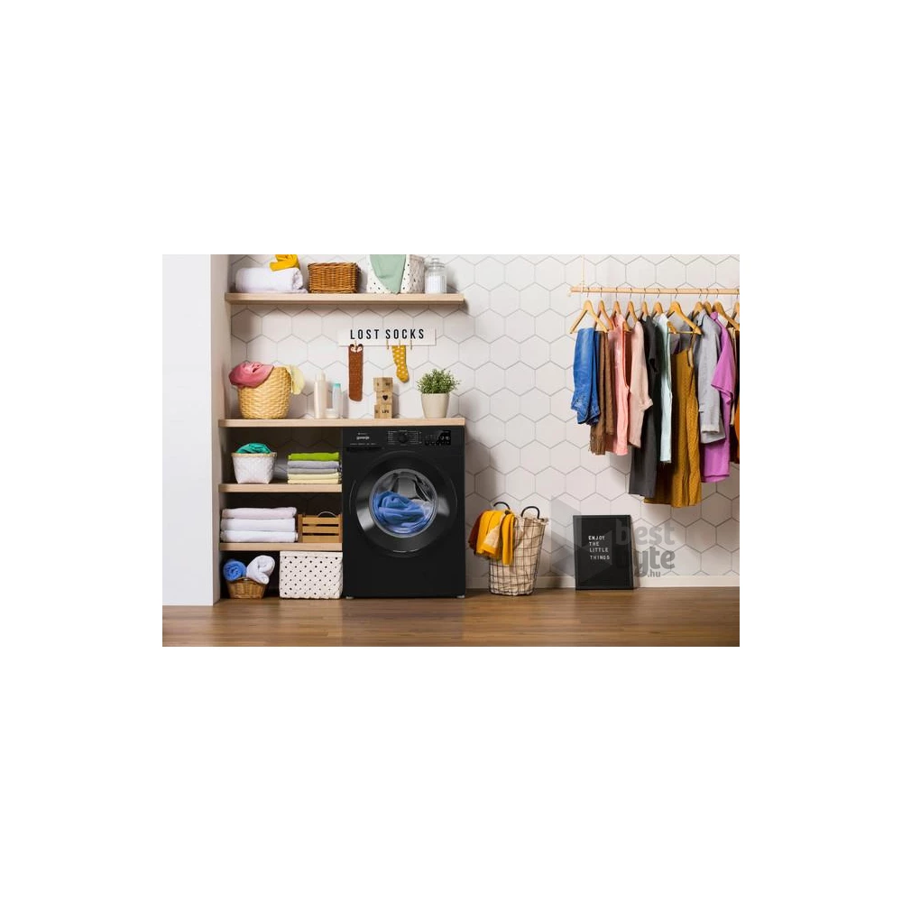Gorenje WPNEI84A1SW/B fekete, elöltöltős, max.1400ford., 8 kg, mosógép
