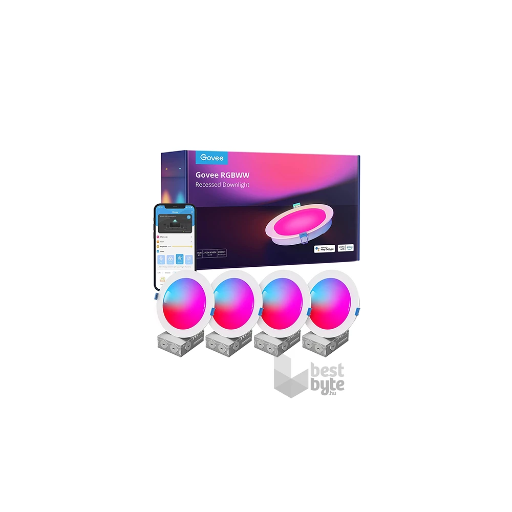 Govee GOVB601B 4" (2-es csomag) smart LED süllyesztett lámpa