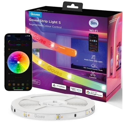 Govee GOVH612F RGBIC Wi-Fi + Bluetooth 3m LED szalag védőbevonattal