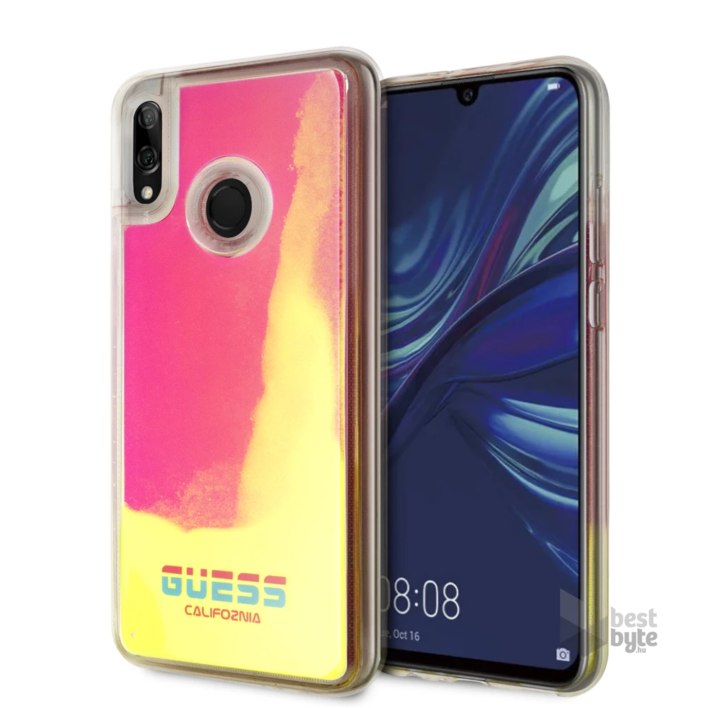 Guess California Huawei Psmart sötétben világító pink homok tok