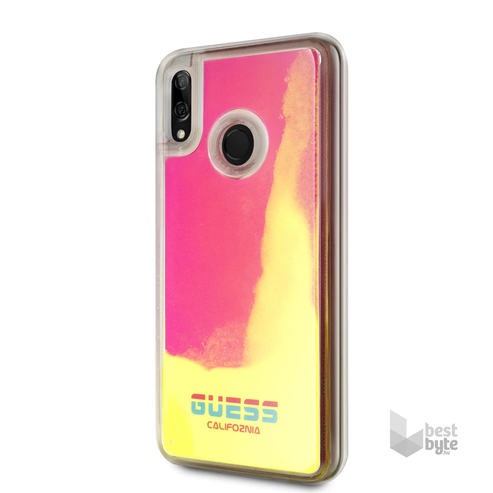 Guess California Huawei Psmart sötétben világító pink homok tok