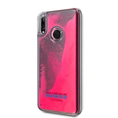 Guess Huawei Psmart sötétben világító átlátszó pink homok tok