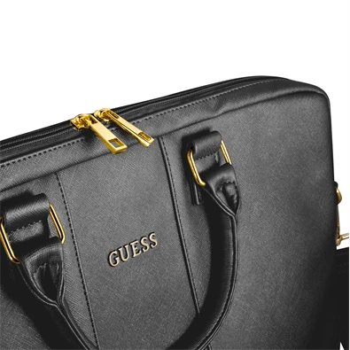 Guess Saffiano look 15" fekete notebook táska