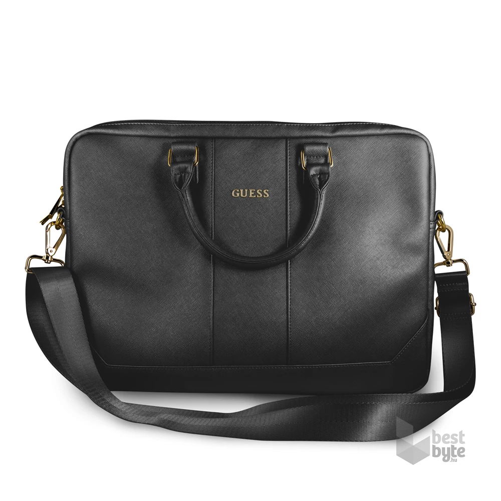 Guess Saffiano look 15" fekete notebook táska