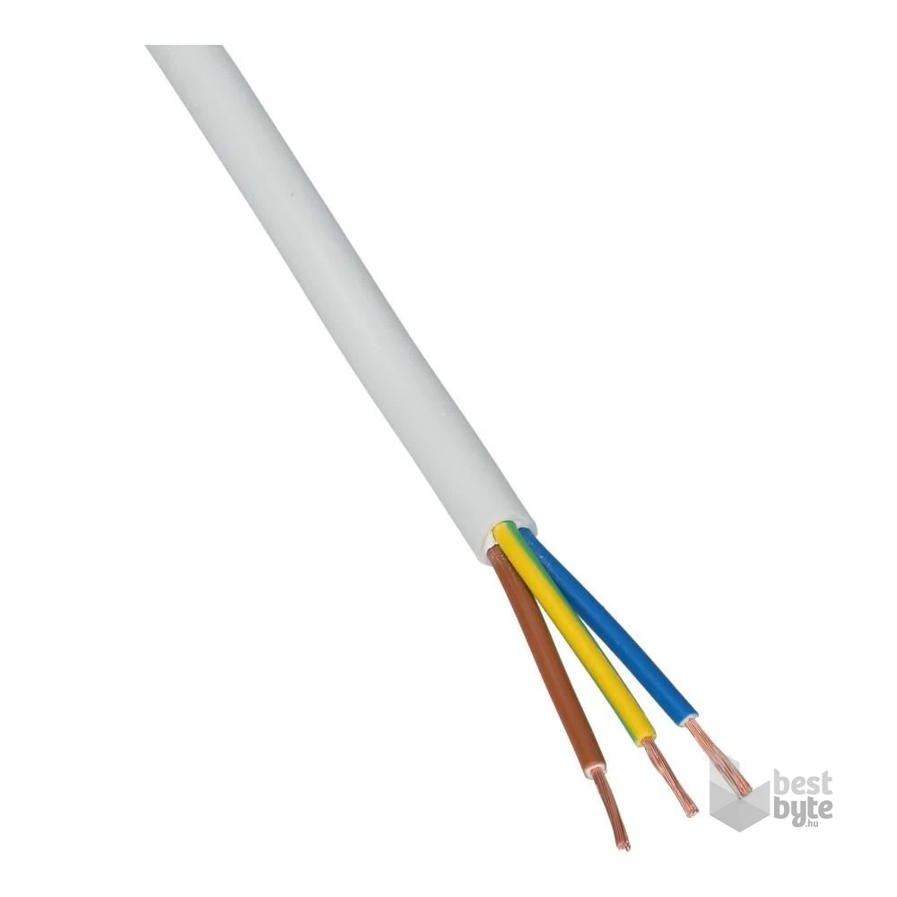H05VV-F 3x1,5 mm2 100m Mtk fehér sodrott kábel