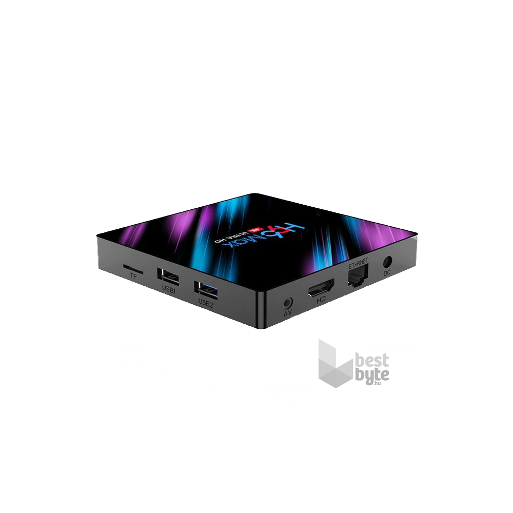 H96 MAX Android TV okosító box 4/64GB
