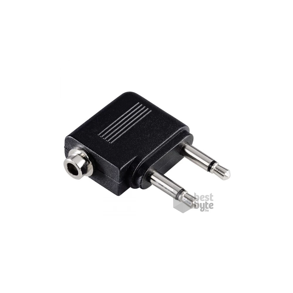 HAMA 43357 Repűlőgép adapter 2x3,5mono-1x3,5 sztereo alj.
