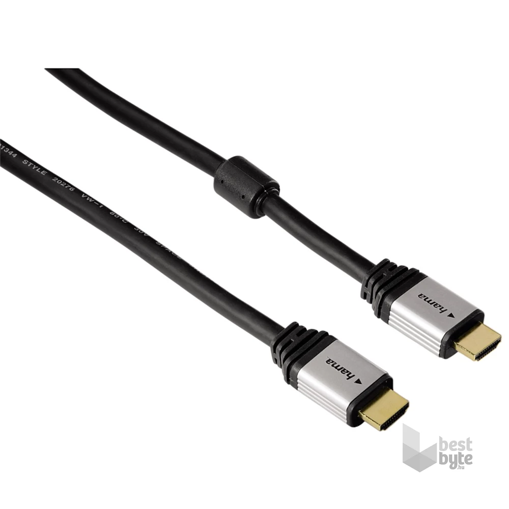 HAMA 53760 PRO HIGH SPEED HDMI KÁBEL, FEKETE, ARANYOZOTT, 1,8M