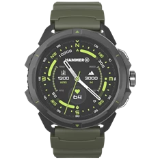 HAMMER Watch 2 Military Edition fekete-zöld okosóra