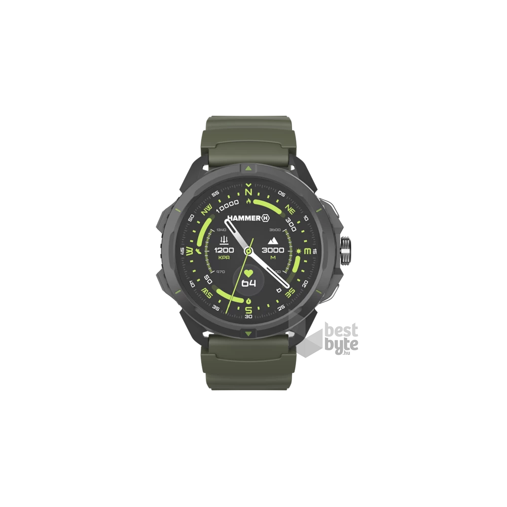 HAMMER Watch 2 Military Edition fekete-zöld okosóra