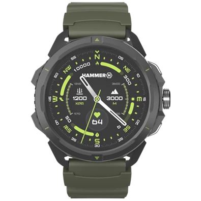 HAMMER Watch 2 Military Edition fekete-zöld okosóra