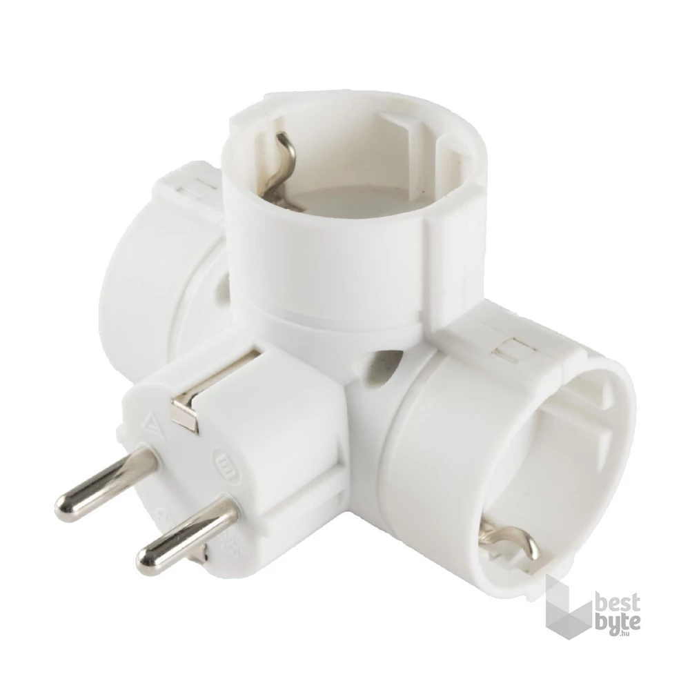 Home TPF-36 3 aljzat 230V 16A földelt fehér T elosztó