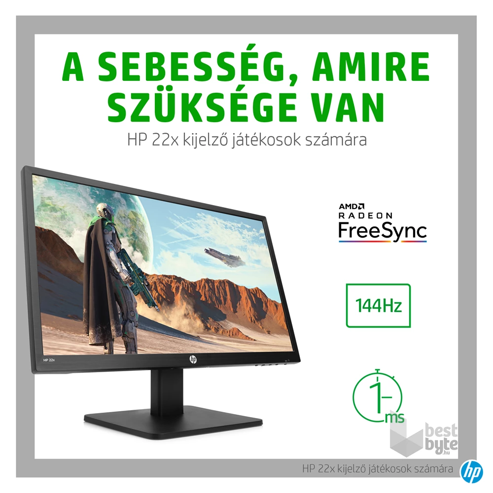 HP 21,5" 6ML40AA 22x full HD LED VGA HDMI monitor (Újracsomagolt)