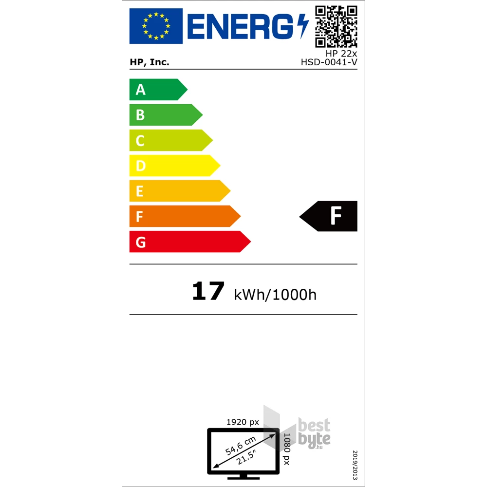 HP 21,5" 6ML40AA 22x full HD LED VGA HDMI monitor (Újracsomagolt)
