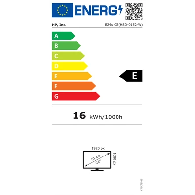 HP 23,8" E24u G5 FHD IPS USB-C/HDMI/DP/WEBCAM/USB fekete monitor (Használt A)