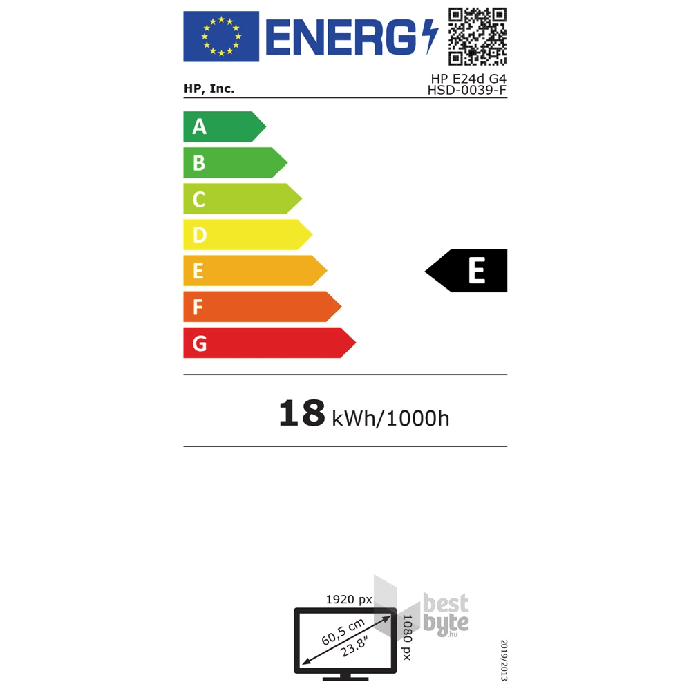HP 23,8" EliteDisplay E24d G4 FHD IPS HDMI/DP/USB-C/WEBCAM LED monitor