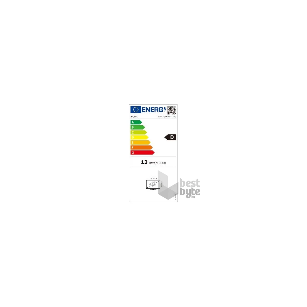 HP 24" E24 G5 FHD IPS VGA/HDMI/DP/USB fekete monitor talp nélkül (Használt A)