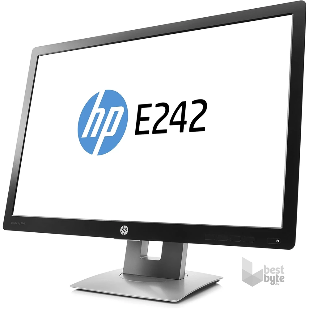 HP 24" EliteDisplay E242 WUXGA IPS VGA/HDMI/DP/USB fekete monitor (Használt A)