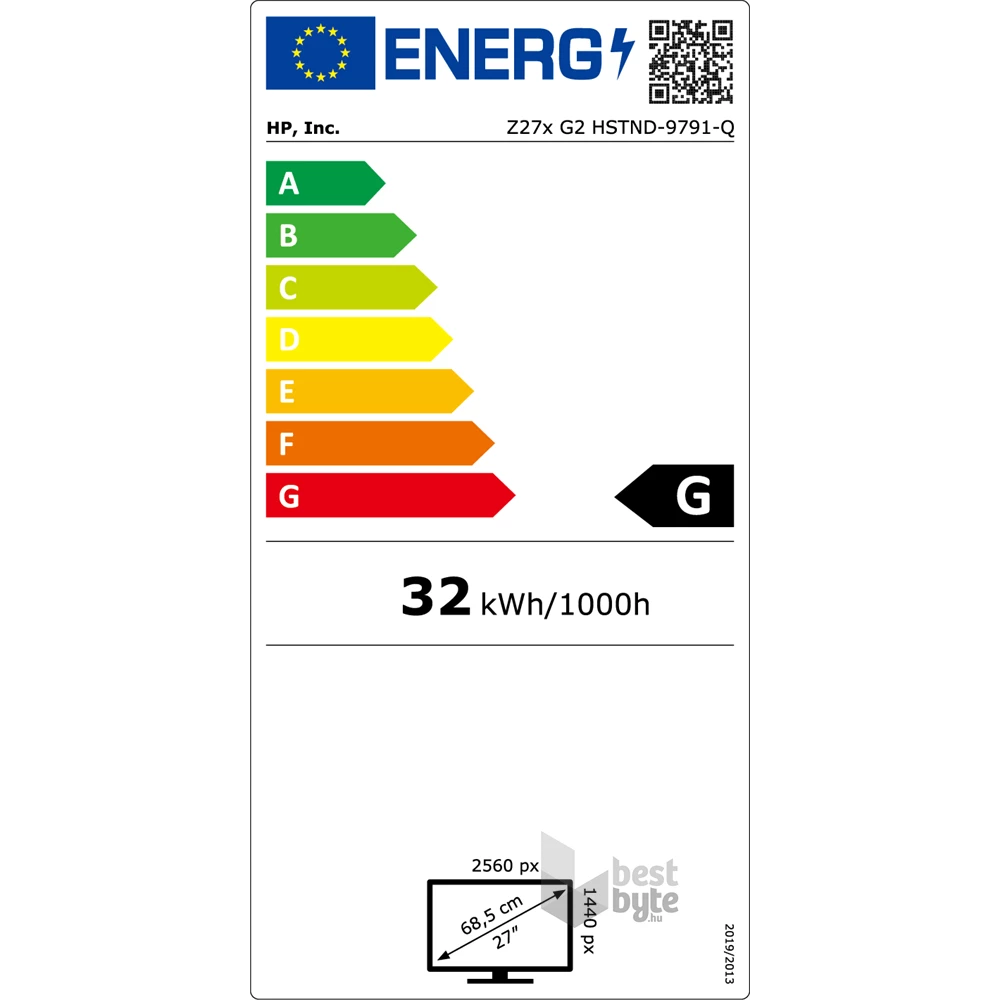 HP 27" 2NJ08A4 Z27x G2 QHD IPS HDMI/DP/USB fekete LED monitor