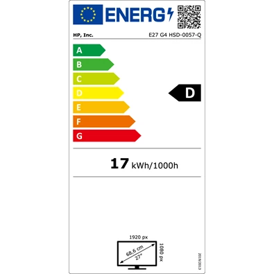 HP 27" 9VG71AA Elitedisplay E27 G4 FHD IPS LED VGA HDMI DP monitor