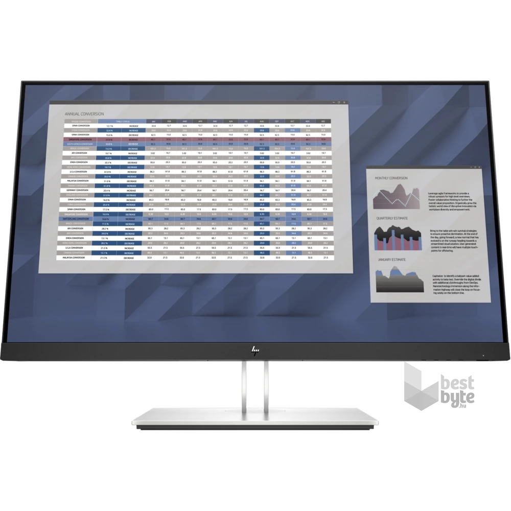 HP 27" 9VG71AA Elitedisplay E27 G4 FHD IPS LED VGA HDMI DP monitor