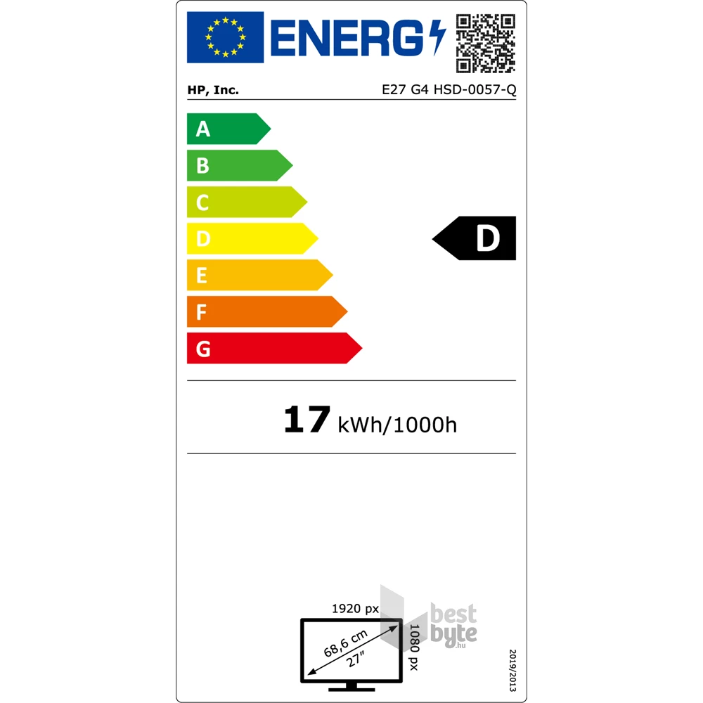 HP 27" 9VG71AA Elitedisplay E27 G4 FHD IPS LED VGA HDMI DP monitor