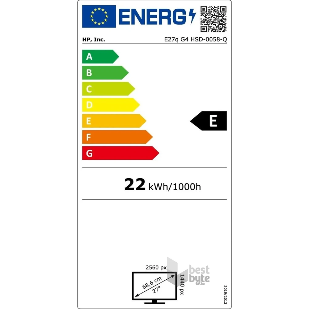 HP 27" E27Q G4 QHD QHD IPS HDMI/DP/USB monitor (Használt A)