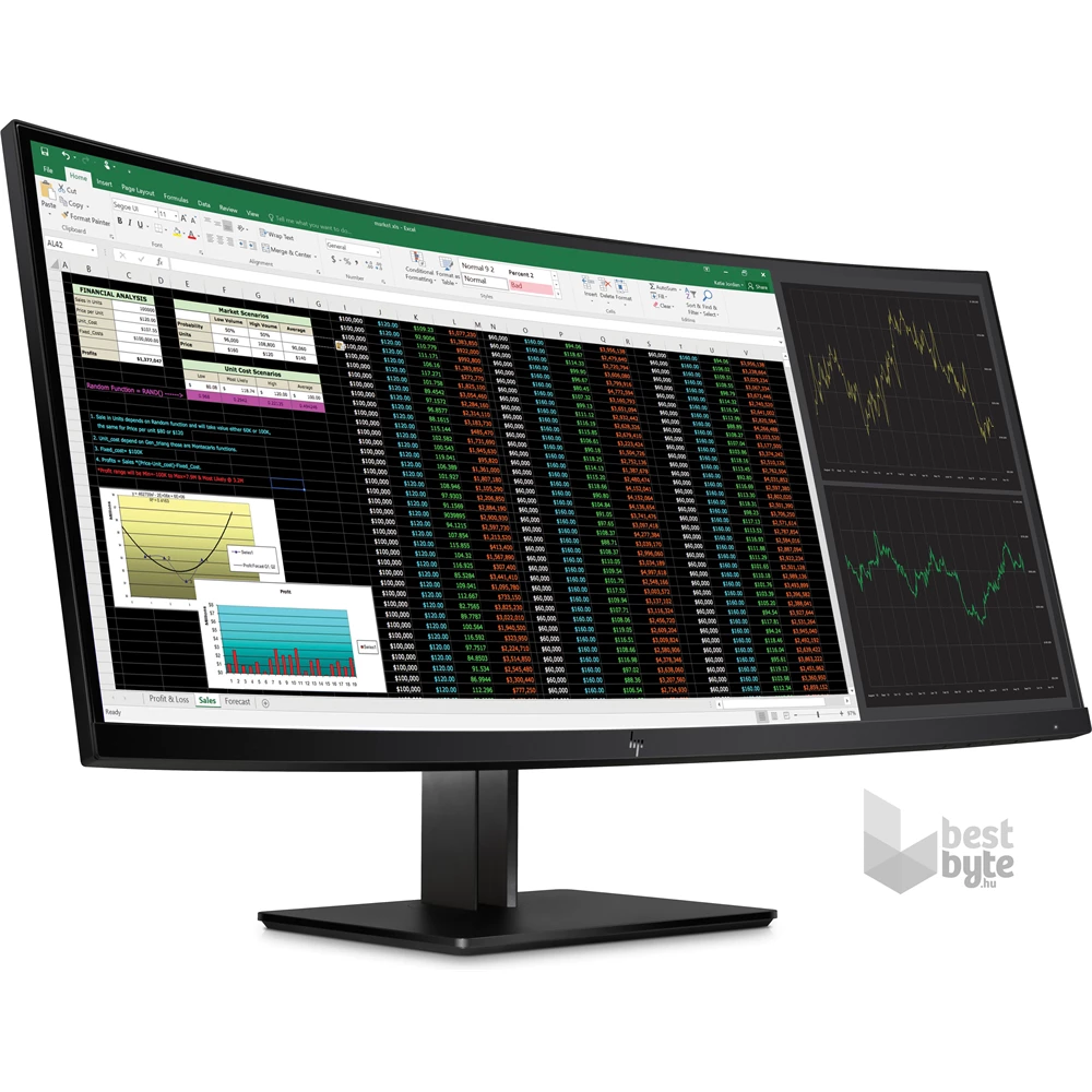 HP 37,5" Z4W65A4 Z38c UWQHD+ IPS LED HDMI DP ívelt monitor