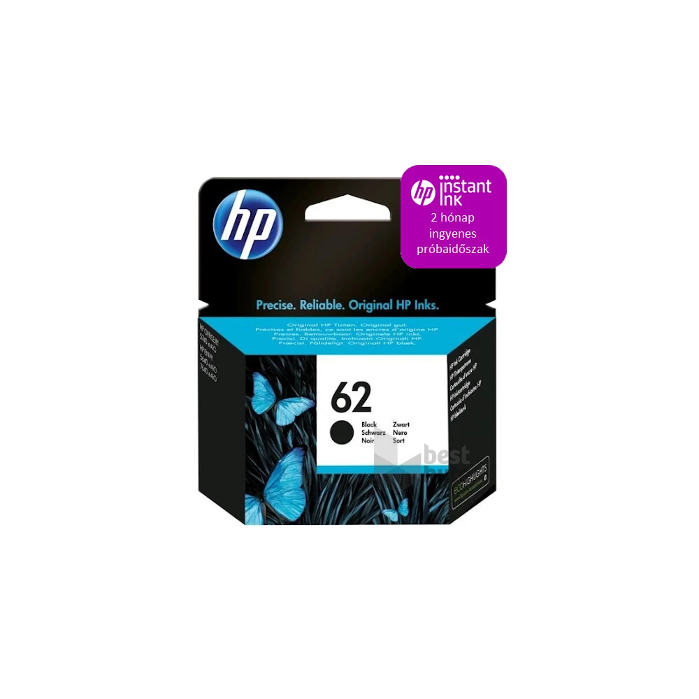 HP C2P04AE (62) fekete tintapatron