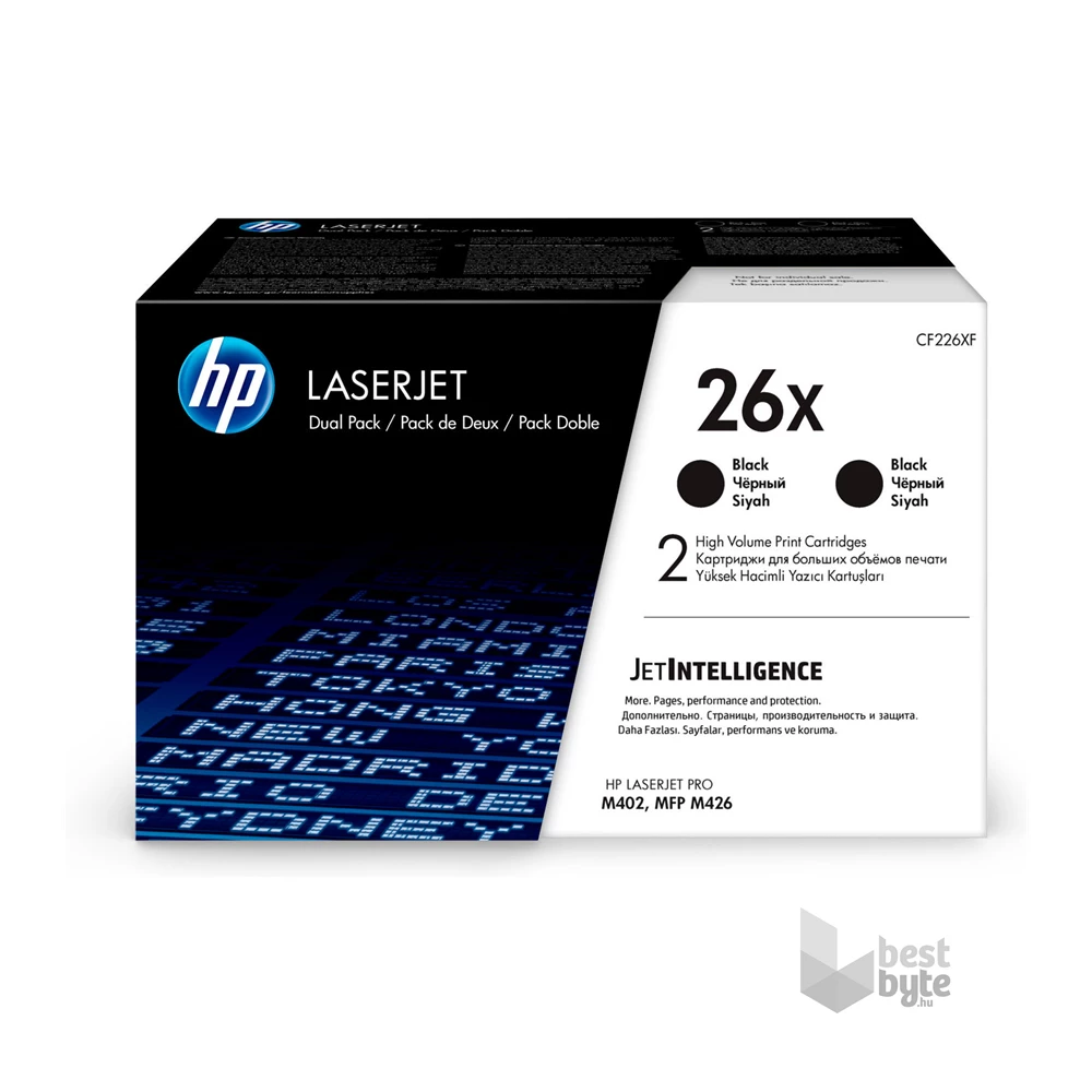 HP CF226XD (26X) fekete duo-pack nagykapcítású toner
