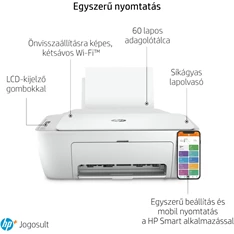 HP DeskJet 2710E tintasugaras multifunkciós Instant Ink ready nyomtató