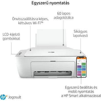 HP DeskJet 2710E tintasugaras multifunkciós Instant Ink ready nyomtató