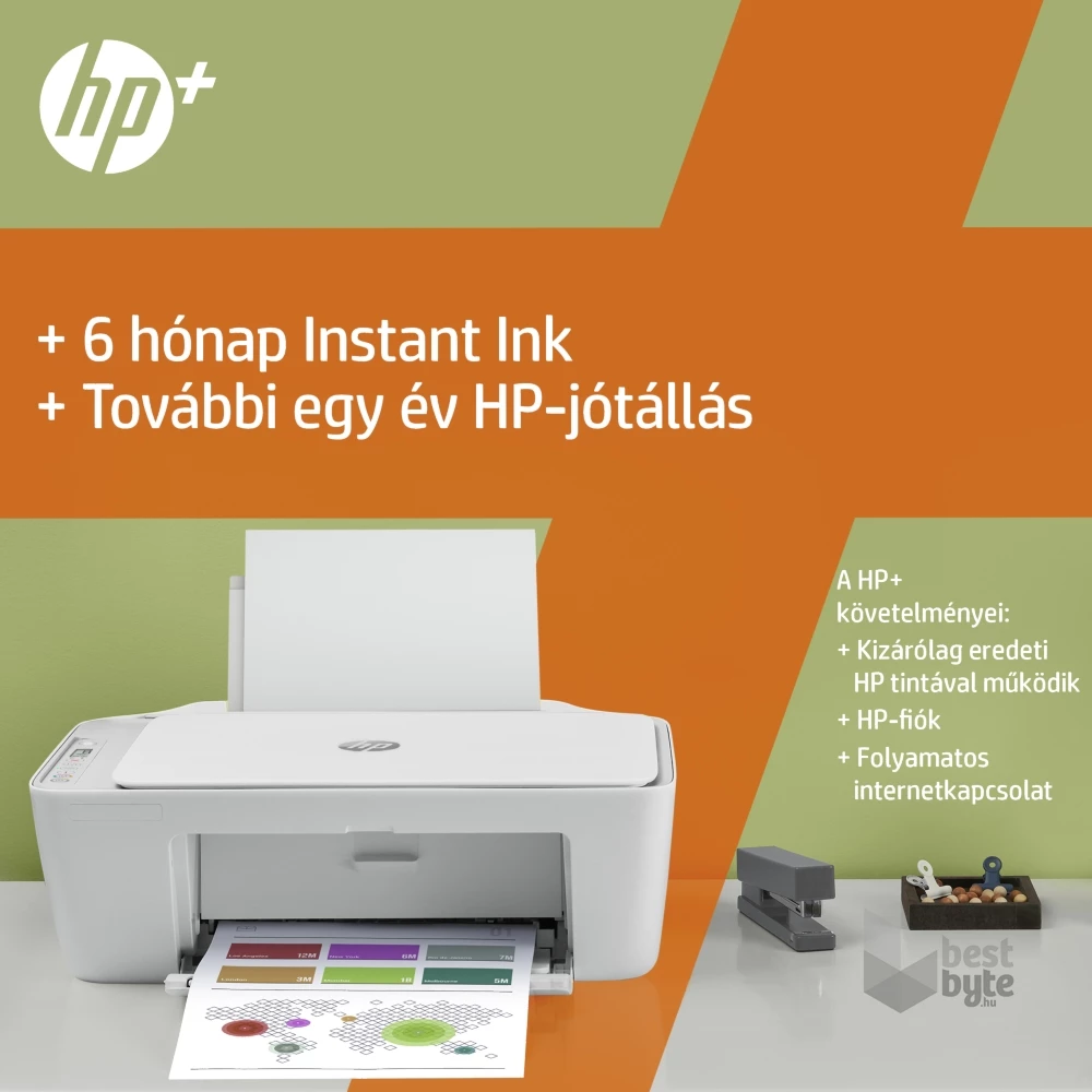 HP DeskJet 2710E tintasugaras multifunkciós Instant Ink ready nyomtató