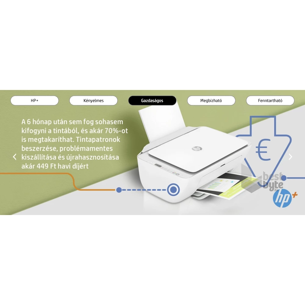 HP DeskJet 2710E tintasugaras multifunkciós Instant Ink ready nyomtató